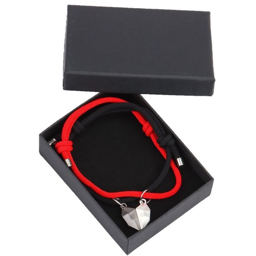 2 Piezas Pulseras Magnéticas Pareja Amor Corazón Emparejado Hilo Pulsera Amantes Joyería - Imagen 6 de 14