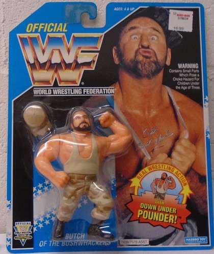 WWF Hasbro The Bushwhackers Butch Wrestling Figure...