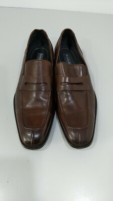 Aston Grey Collection Brown Leather Loafers Dress Shoes  display picture 3