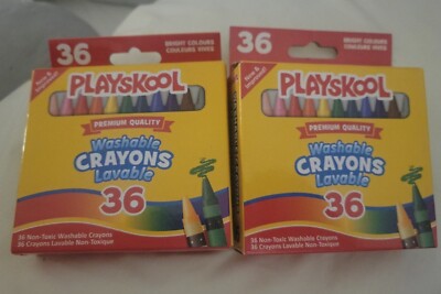 Box of 36 Crayons Playskool Classic Colors Non Toxic Assorted Crayons, 2 Pack