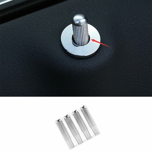 Silver Aluminum Inner Door Lock Down Bolt Ring Trim For Benz C-Class W205 15-21 - Bild 1 von 7