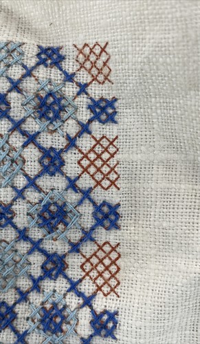 Vtg Handmade Embroidery Sampler "If Mother Says No - Ask Grandmother" Cross Stch - Picture 4 of 12