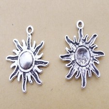 25 28MM Alloy Charm Sun Pendant For DIY Jewelry 50pcs/lot