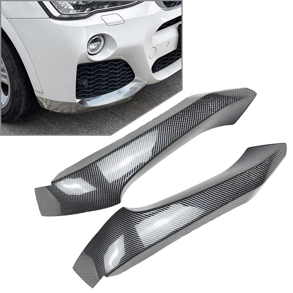 Fit BMW X3 F25 X4 F26 M Sport 2014-2018 Front Bumper Side Corner Angle Splitter