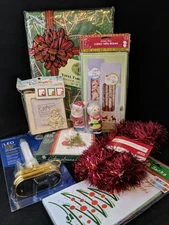Lot Of 10 Misc. Christmas Items, Great Mix LED Candle Candy Boxes Cards Craft 