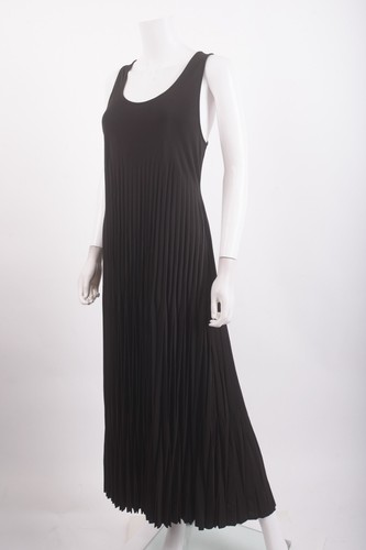 Massimo Dutti Womans Maxi Dress Size S Black Accordion Pleats 6629/919 NWT - Picture 4 of 6