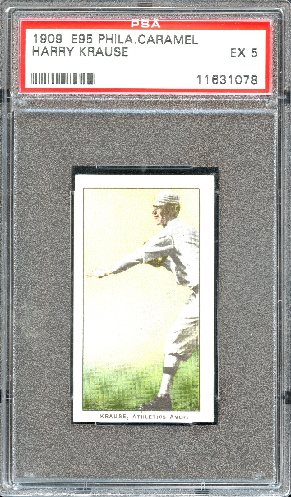 BB - 1909 E95 - Philadelphia Carmel - Harry Krause - PSA 5 - EX