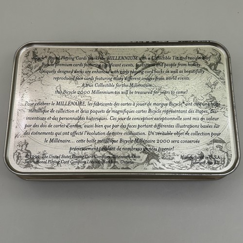 Bicycle 2000 Millennium Limited Edition Tin Playing Cards Two Decks complete - Picture 5 of 8