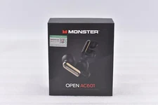 Monster Open Ear Clip-On Ear Buds. AC601 Model Brand New Open Box In Black