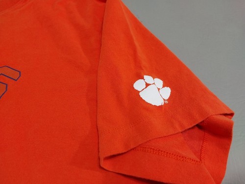 Clemson Tigers Shirt Mens Large Nike Dri Fit Orange Active Wear Cotton NCAA - Picture 3 of 7