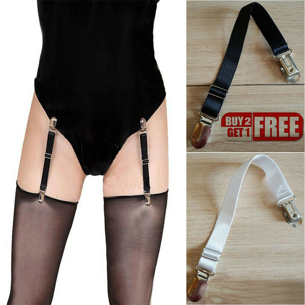 Women Elastic Thigh High Leg Garter Straps Stockings Suspender Belt Skinny Clips