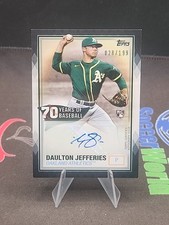 2021 Topps 70 Years of Baseball Black Daulton Jefferies Rookie Auto RC /199