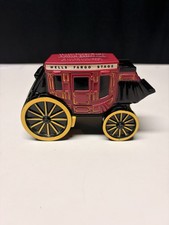 Wells Fargo Bank & Union Trust Co Stagecoach Metal Die Cast Coin Bank No Key