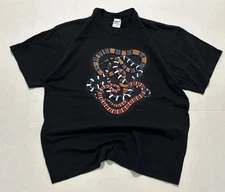 SNAKES King Snake Herpetology Reptiles Science Nature T shirt Mens Xl Black