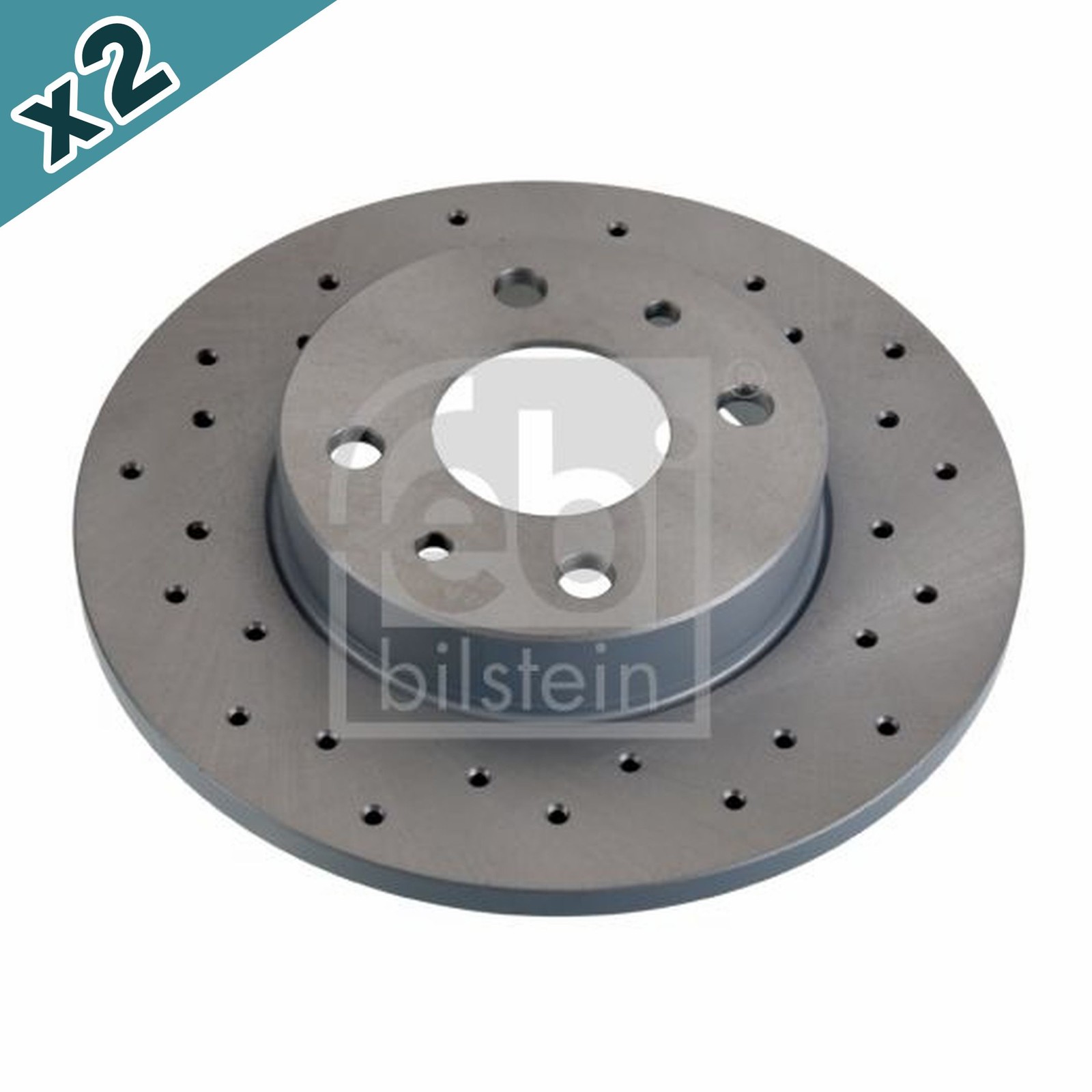 FEBI 107724 Brake Disc Rear Coated 240mm Diameter Fits Fiat 500 / 595 / 695