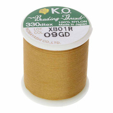 Beading Thread 330dTex K.O. 50 m Spool Gold 09GD Size B