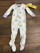 The Beaufort Bonnet Company Baby Girl Birthday Cake One piece Pajamas Size 6-12m