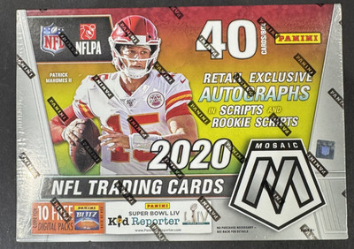 2020 Panini Mosaic NFL Football Sealed Mega Box Hurts Herbert Joey Burrow Lamb