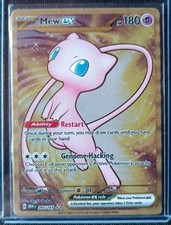MEW EX METAL CARD GOLD MEW 205/165 - MINT/ NEAR MINT - CARTE POKÉMON 