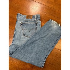 Vintage Levi's 545 Jeans Mens 44x30 Light Wash Loose Fit Straight Leg Denim Y2K