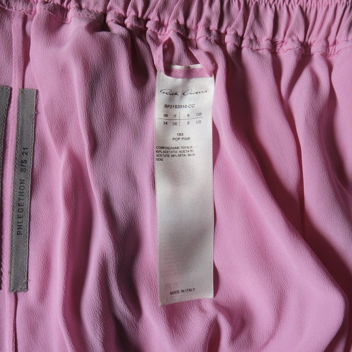 RICK OWENS Phlegethon SS21 Pop Pink Bella Studded Zipper