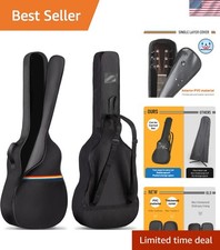 Elegant Black Soft Guitar Gig Bag - Fits 41-Inch Acoustic Instruments Securely