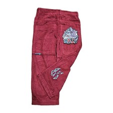 NWT JNCO Rollin Roots Red Corduroy Pants Embroidered Mens 42x32 Wide Leg Baggy