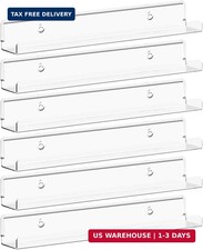 Lifewit Narrow Floating Shelves for Vinyl Record 6 Pack, 12" Clear Wall Shelves