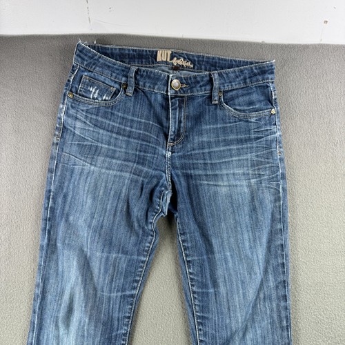 Kut from the Kloth Jeans Women 8 Kelsey Mid Rise Ankle Flare Distressed *Patch - Picture 11 of 13