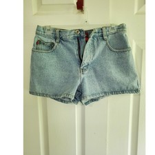 Zana-Di Vintage High Waisted Denim Shorts Light Wash Cotton Size 7 90s Y2K