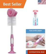 BPA-Free Pink Bottle Brush by Dr. Brown's - Efficient Nipple Cleaner  Scrubber