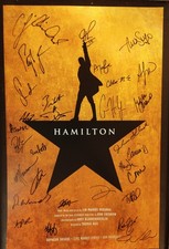 Hamilton Play Poster Signed By Cast 22x14 Inches Hamilton Play Poster Signed By Cast 22x14 Inches