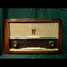 (US Duty Free) Vintage KAPSCH NOVELLA Röhrenradio AC Woodcase Broadcast LWB...