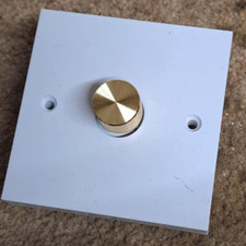 Dimmer switch.   Home automation  60-400w. Gold knob. 2 way.