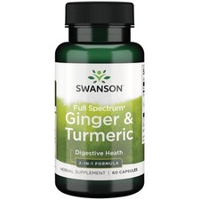 Swanson Ginger Full Spectrum Ingwer Kurkuma Turmeric 600 mg 60 Caps