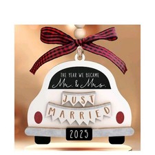 Christmas Ornaments Bridal Shower Wedding Gifts for Couples 2025 Just Married b3