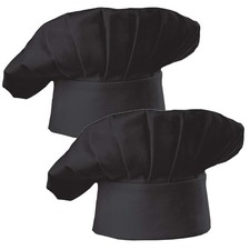 Chef Hat Set of 2 Pack Adult Adjustable Elastic Baker Kitchen Cooking Chef Cap