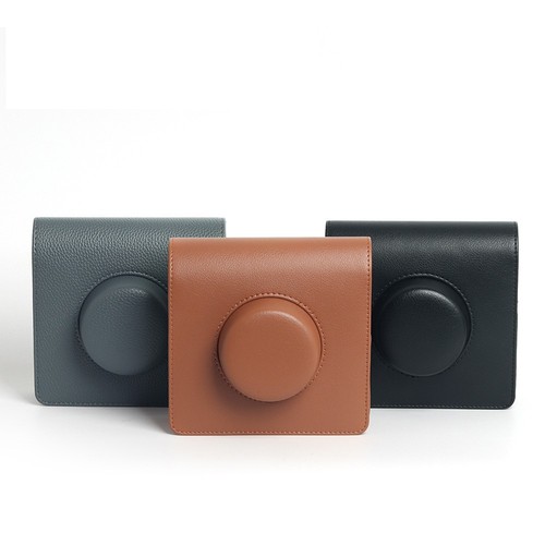 Sch��tzende PU-Ledertasche f��r Instax WideEvo mit einfachem Trage-Schultergurt - Photo 4/15
