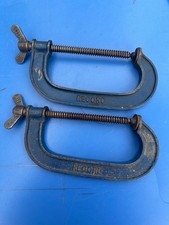 Two Record Course Thread Butterfly Handle No.6 G Clamps