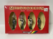 BRITAINS 7306 Hand Painted Metal Models - US ARMY Colour Party 1986 IOB