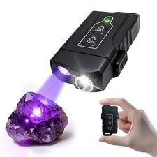 Rechargeable EDC Flashlight, Powerful Flashights  365nm UV Flashlight Black Li...