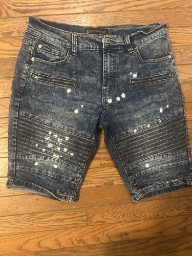 Vintage Jeans Shorts Rocawear Gr. 32 Stretch Acid Wash Hiphop Rap Streetwear - Bild 1 von 7