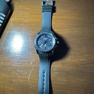 Citizen Men's Watch J810-S082781 Eco Drive Black Dial Date Rubber