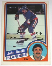 JOHN TONELLI SIGNED 1984-1985 O-PEE-CHEE NEW YORK ISLANDERS CARD AUTOGRAPH AUTO!