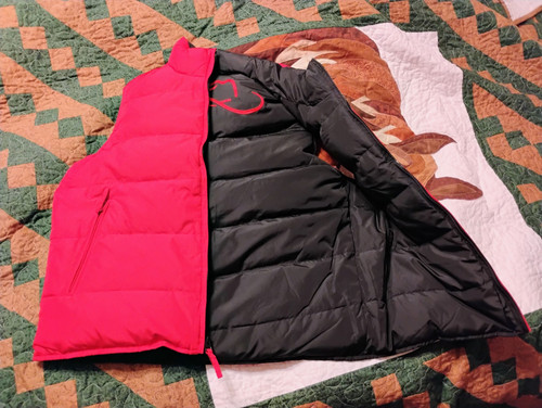 Resistol men's western cowboy red black reversible vest down filled size S *read - Picture 5 of 16