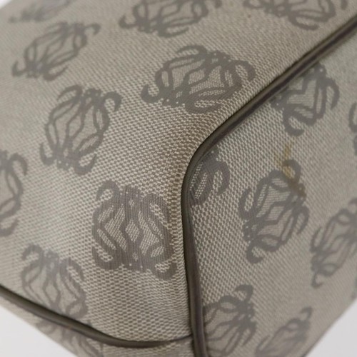 LOEWE Anagram Hand Bag PVC Gold Gray Auth bs35243 - 第 16/23 張圖片