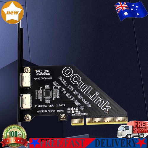 PCIeX8 To 2 Port Oculink SFF 8611 & 8612 PCIe Oculink Adapter Card for Win/Linux