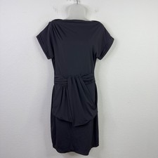 Joseph Ribkoff Dress Womens 8 Black Draped Minimalist Timeless Quiet Luxury