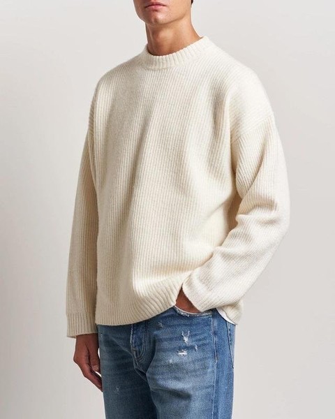 Men Golden Goose Sweater White Wool M