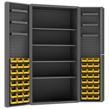 Durham Mfg Dc36-48-4S6ds-95 Extra-Heavy Duty Bin Cabinet, 36 In W, 72 In H, 24"